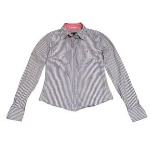y2k American Eagle striped button up shirt